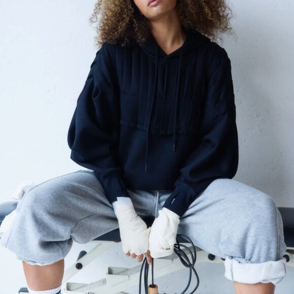 NWT FP Movement Pick It Up Pleat Detail Hoodie $148 Size XS - Picture 4 of 13